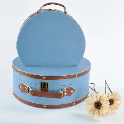 light blue Кожаный ящик для хранения модель украшения комнаты реквизит гардеробный ящик для хранения съемное крепление Органайзер для макияжа, Jewlry чехол - Цвет: light blue
