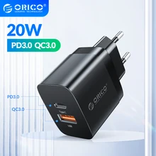 ORICO 20W USB C USB Fast Charger PD QC3.0 for iPhone 12 Pro Max Samsung Xiaomi Type C 2 Ports Tablet Cell Phone Charger
