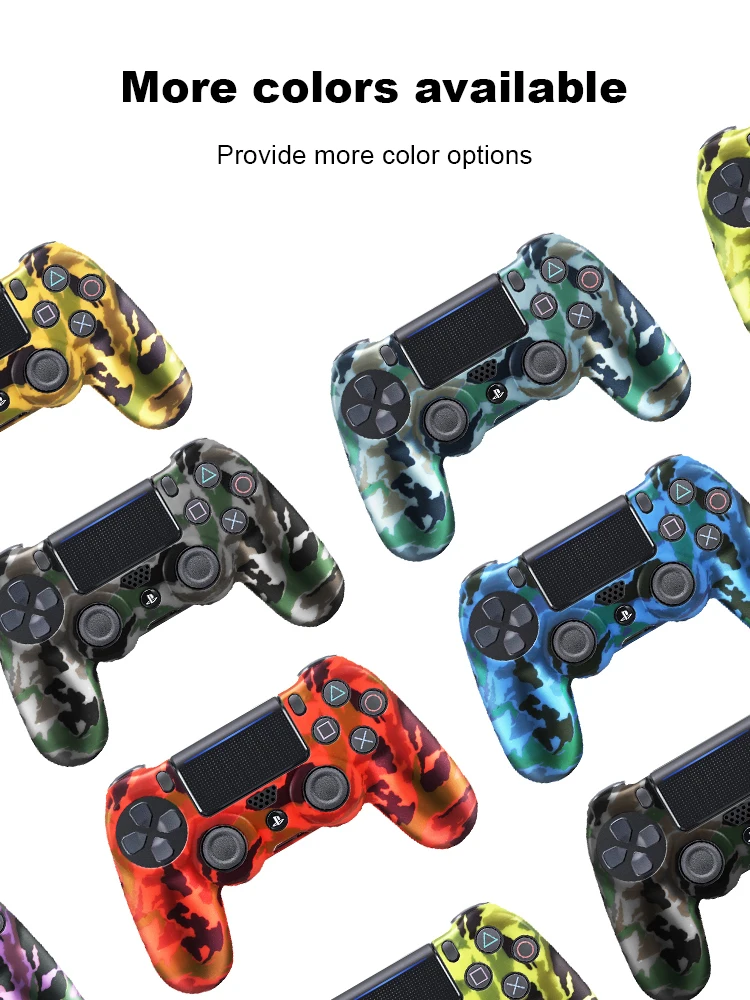 Мягкий гибкий силиконовый чехол, защитный чехол для Playstation 4 PS4 Pro Slim, светодиодный светильник, наклейка, 2 шт., ручка+ светодиодный чехол