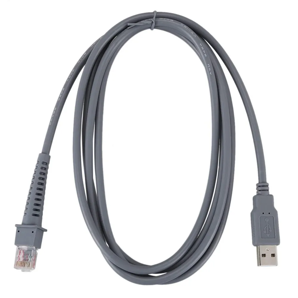 Сканер штрих-кодов для принтера LS2208 LS1203 LS7708 LS4008I LS4208 2 м серый rj50 штекер-usb |