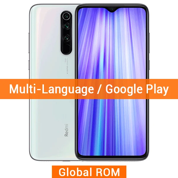 Смартфон Xiaomi Redmi Note 8 Pro с глобальной прошивкой, 6 ГБ, 64 ГБ, NFC, 64 мп, четырехъядерный, 4500 мА/ч, Helio G90T, четыре ядра, многоязычная версия - Цвет: Global ROM White