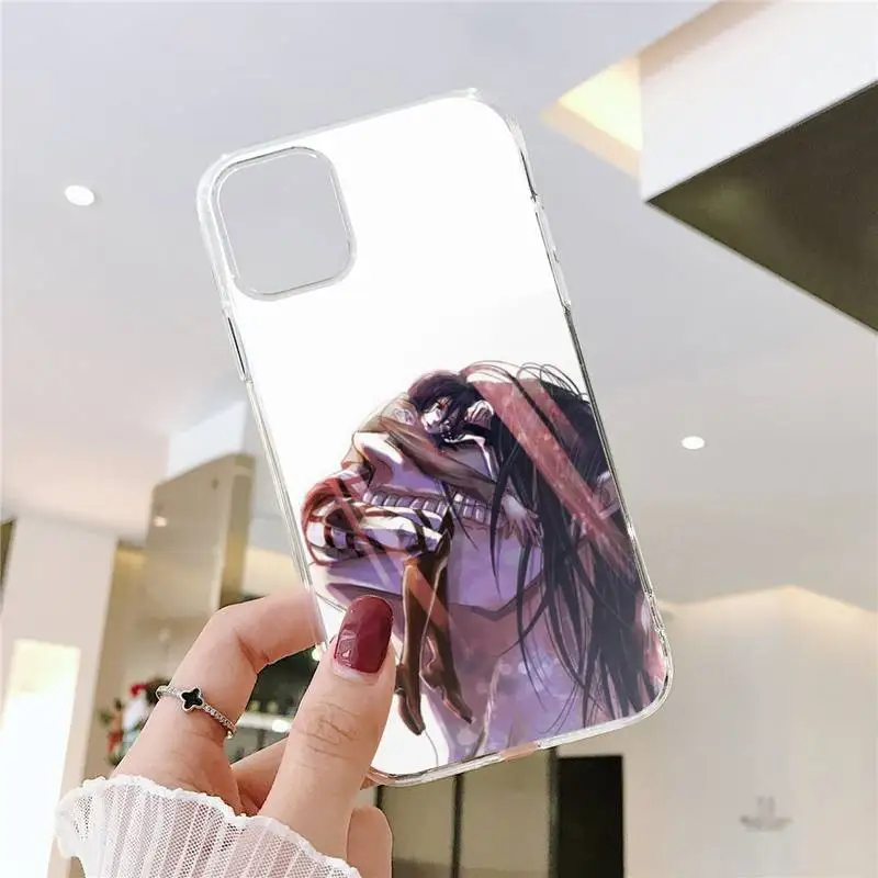 

Attack on titan Japan anime Phone Case For iphone 12 11 8 7 6s 6 5 5s 5c se plus mini x xs xr pro max Transparent soft