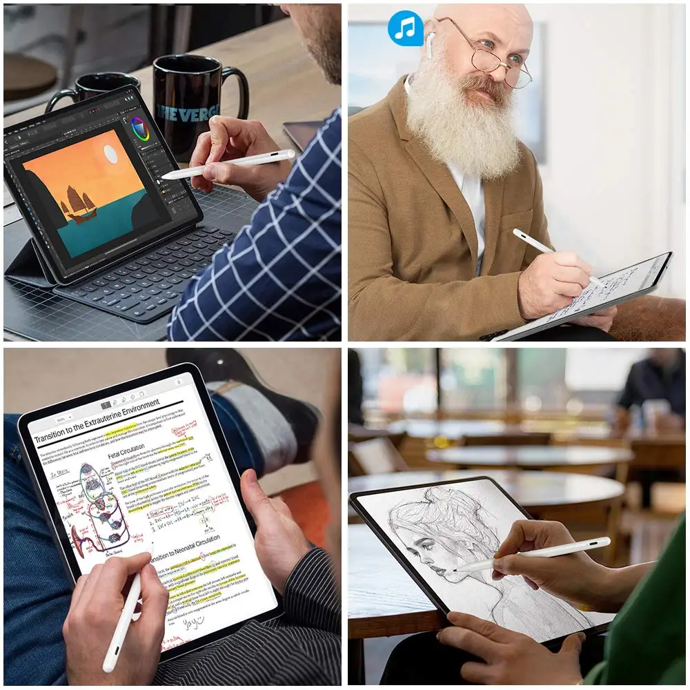 Обновленный стилус с отбраковкой ладони для iPad Pro 12,9 11 дюймов 10,2/ 6th 9,7/Air 3/Mini 5 для Apple Pencil 2