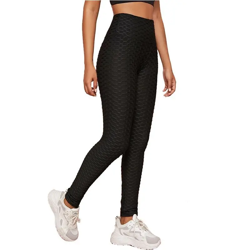 

Women High Waisted Gym Pants With Pocket Workout Butt Lifting Scrunch Booty Legging Tummy Control Anti Cellulite Textured Tights
