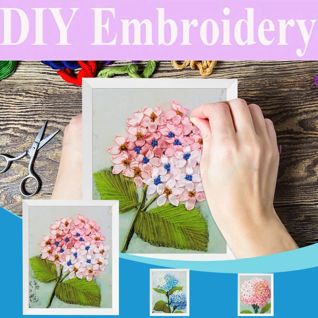 Полный спектр вышитых крестиков вышитые ткани с цветочные комплекты 3D вышивка