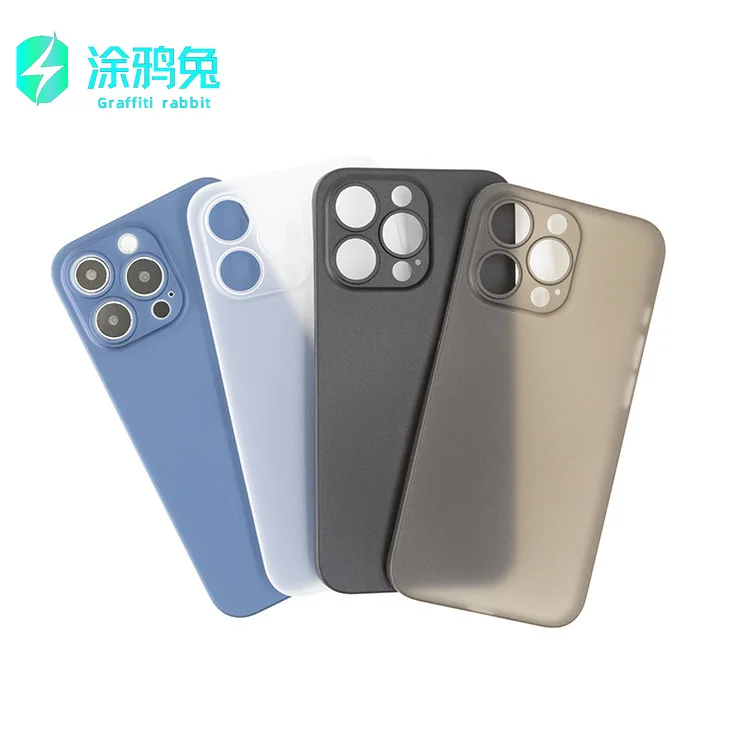

0.4mm Ultra Thin Matte Phone Case For iphone 13 pro max mini 12 case Shockproof Slim Soft Hard PP Cover