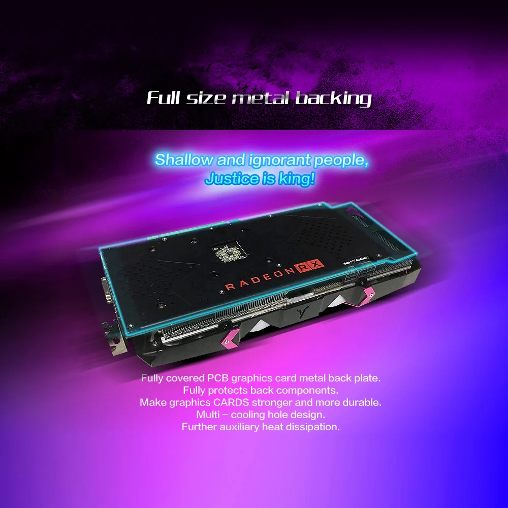 Yeston Radeon RX580 8 ГБ GDDR5 256bit PCI Express x16 3,0 видеокарта для видеоигр внешняя видеокарта для настольных ПК
