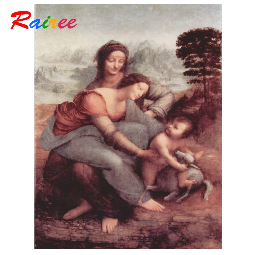 Картина the Virgin and Child with St. Anne 5D сделай сам картина из страз с изображением Великой