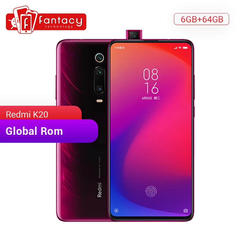 Оригинальный Xiaomi Redmi K20 Global Rom 6 ГБ 64 Гб Восьмиядерный процессор Snapdragon 730 39 ''AMOLED