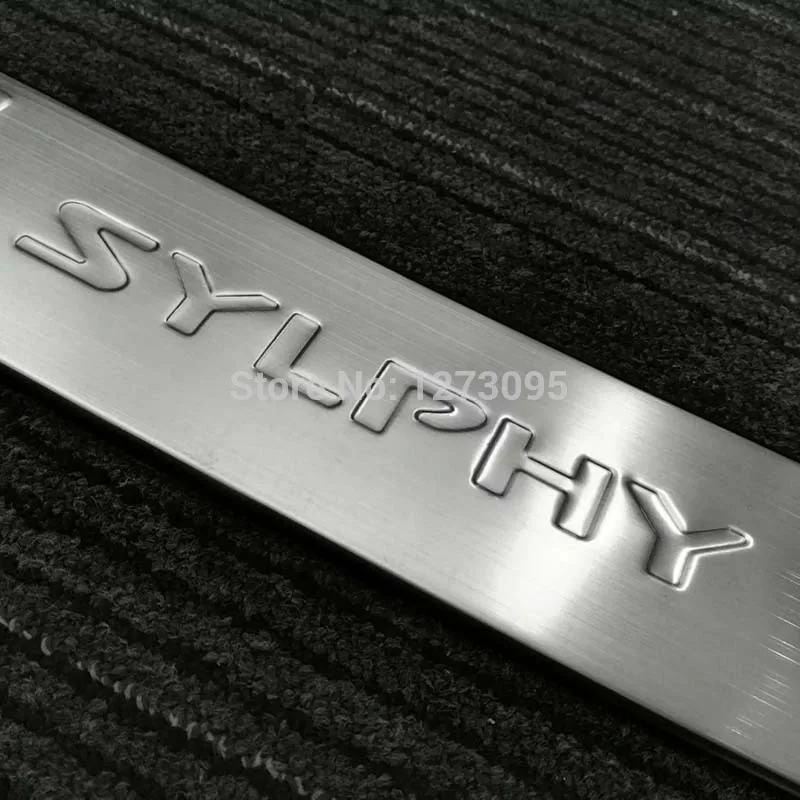 Для Nissan Sylphy из нержавеющей стали внешний задний бампер протектор Подоконник отделка задний багажник защита педали автомобиля аксессуары