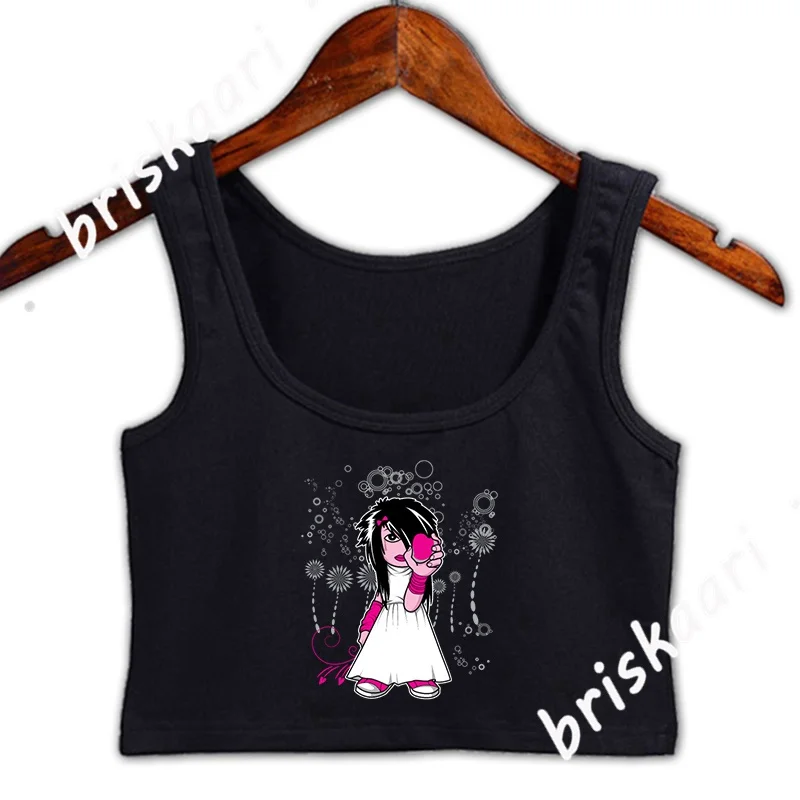 

Женский ТРИКОТАЖНЫЙ УКОРОЧЕННЫЙ ТОП с принтом манга и сердечек