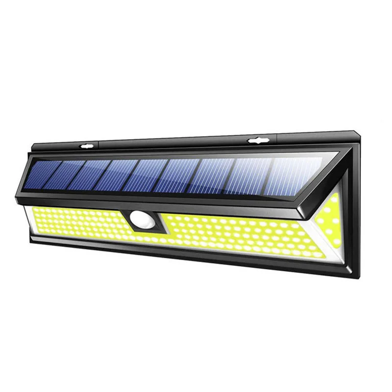 3 режима датчик движения наружная Солнечная настенная лампа 180 LED энергия свет COB
