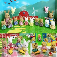 112 forest animal family critters rabbit bear panda set play house dolls clothes compatible 4 5cm dollls toys for girls gifts