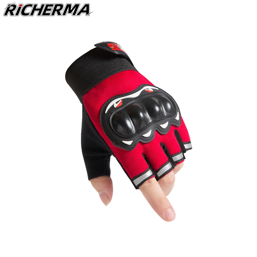 

Fingerless Motorcycle Gloves Summer Moto Gloves Men Women Durable Anti-slip Riding Gloves Electric Scooter Motos Bicycle Cycling