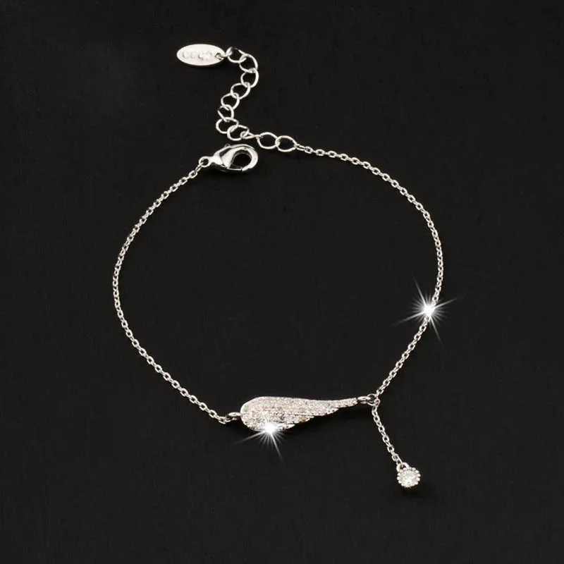 SINLEERY очарование Ангел браслеты с крыльями из розового цвета: золотистый