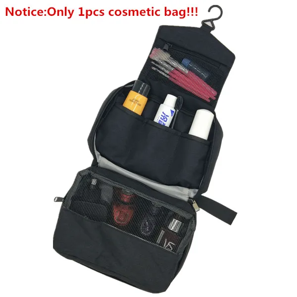 Men Travel Toiletry Bag Women Hanging Cosmetic Makeup Case Beautician Foldable Make up Storage Pouch Foldable Wash Organizer Bag - Цвет: Черный