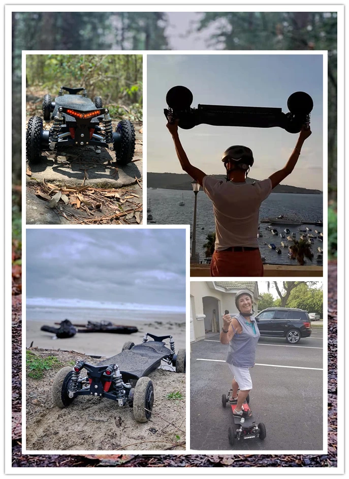 Новейший четырехколесный Электрический скейтборд CHICWAY S7 внедорожник доска для