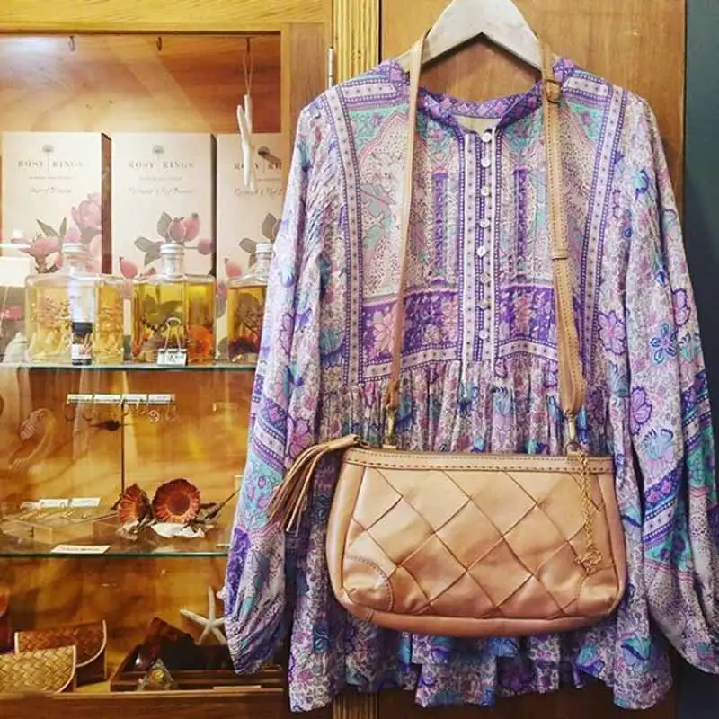 Женская блузка с длинным рукавом BOHO INSPRIED Повседневная Свободная цветочным