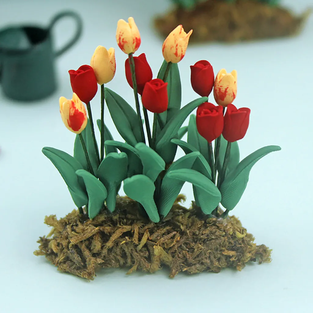 Dollhouse Miniature Model Accessories Mini Green Plant Flower 1:12 /1:6 Potted Garden Accessory Toy Y107 | Игрушки и хобби