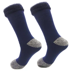 2 пары в упаковке Фирменная Новинка Для мужчин толстое и теплое Обувь с овечьей шерстью, носки для девочек, зимняя детская одежда Стандартный евро Размеры военно-морского флота хлопковые носки S0003