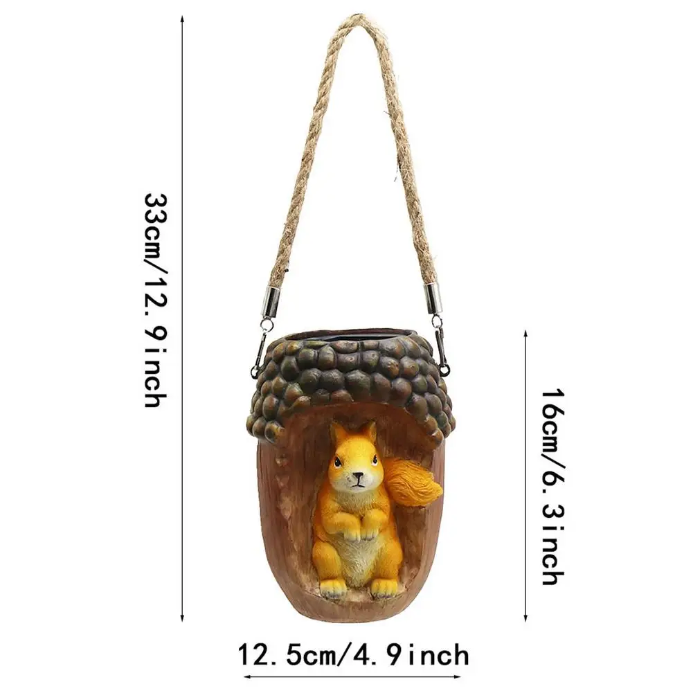 

Solar Squirrel Hanging Light Garden Small Animal Statue LED Lamp outdoor garden decoration pendant for Home Decor New Hot Sale