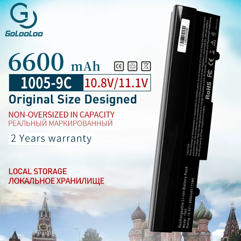 

11.1V 6600mAh Laptop Battery for Asus Eee PC 1001PX 1001PQ 1001HA 1005P 1005 1005HA AL31-1005 AL32-1005 ML32-1005 PL32-1005
