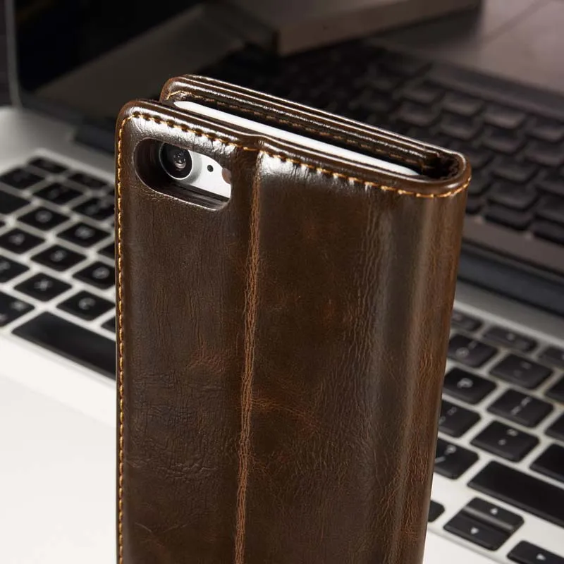 Деловой чехол для iPhone 5S 5 SE, роскошный прочный кожаный магнитный чехол для iPhone 6 S 7 8 Plus X XS Max XR, флип-держатель для карт, чехол