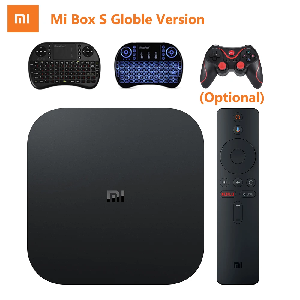 Xiaomi Mi Box S Android 8 1 tv 4K HDR Cortex A53 четырехъядерный процессор 2 Гб ОЗУ ПЗУ 4 ГБ + 5 WiFi BT4.2 с
