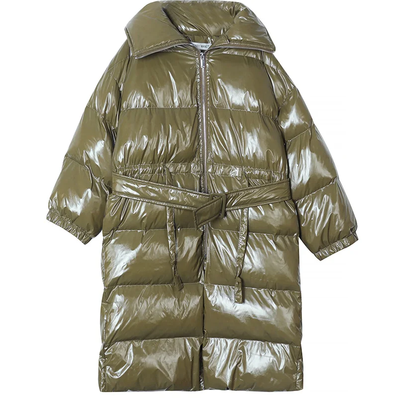 Женская одежда 2019 зимняя новая Корейская версия свободная выше колена длинная