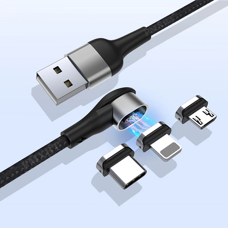 (Под углом 90 градусов) для магнитный Кабель с разъемом Micro USB Type-C быстрой зарядки