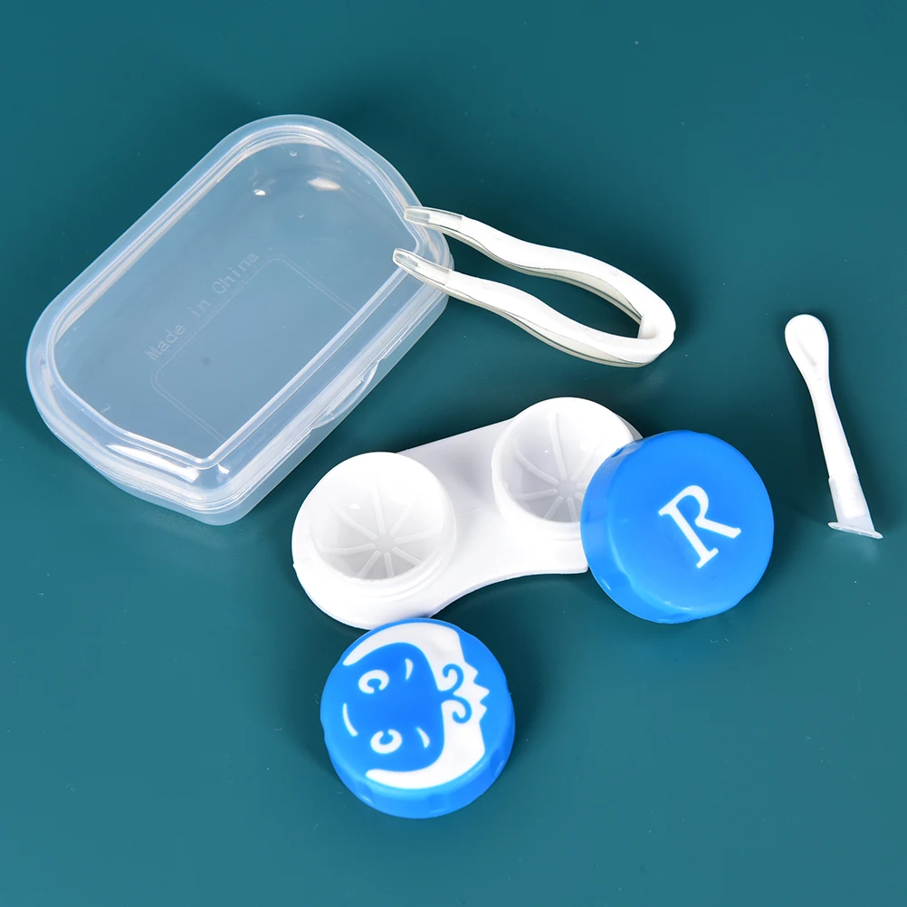 

Portable Travel Contact lens Case for Eyes Care Kit Holder Container Glasses Contact Lenses Box with Tweezer Stick