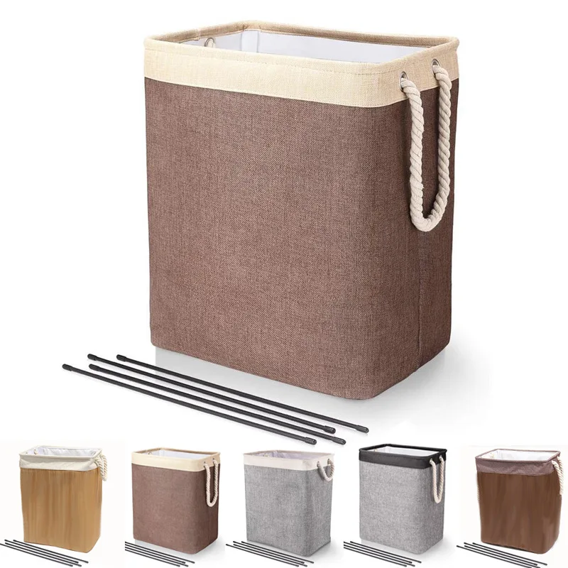 

Корзина для белья складная льняная с ручками, корзины для белья, хорошо держит белье, корзина для хранения игрушек, органайзер для одежды