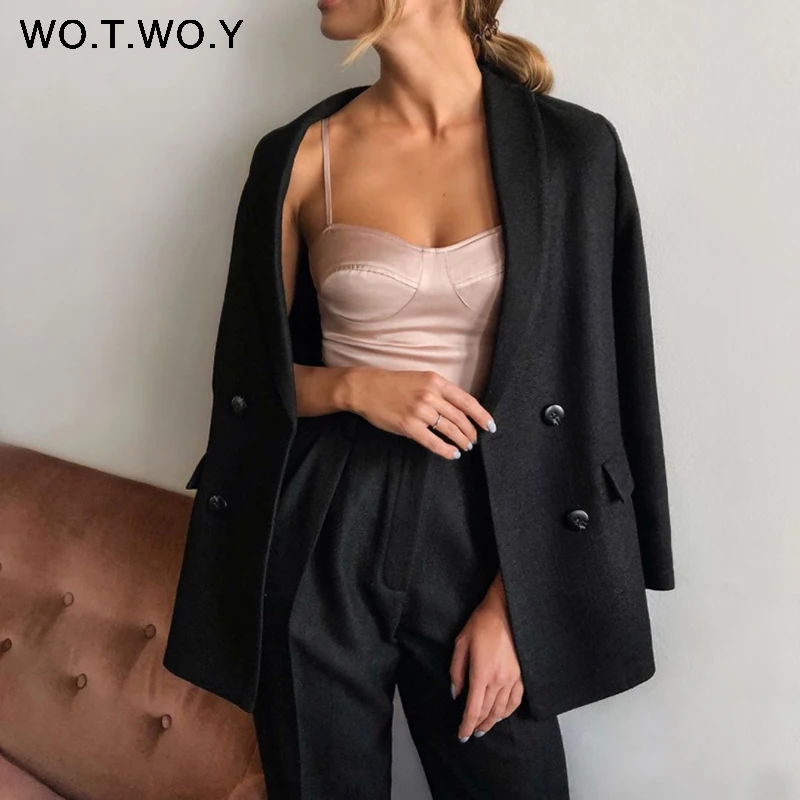 Женский укороченный топ на бретельках WOTWOY однотонный облегающий с низким