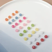 20 vintage showa colorful red bayberry dots candy small beads diy handmade ornament earrings accessories materials