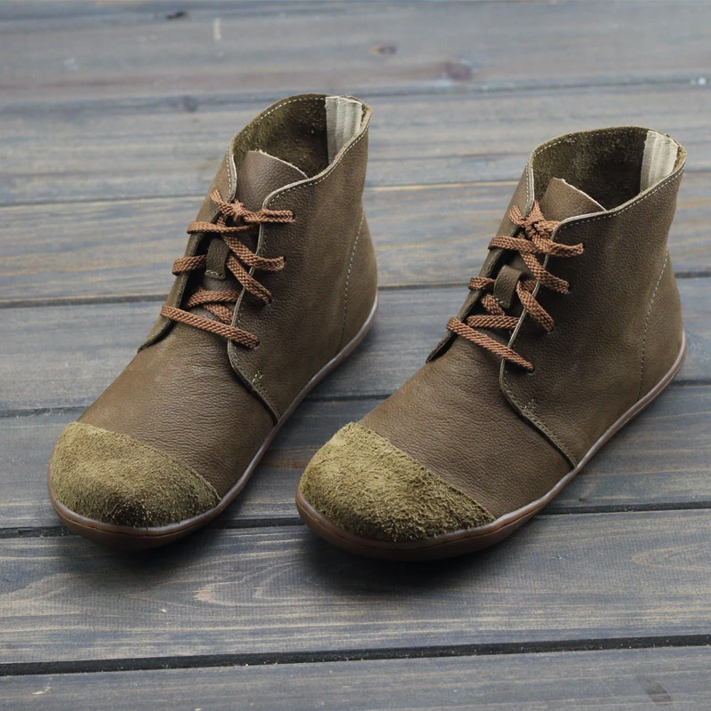 Женские зимние ботинки Повседневные ботильоны из натуральной кожи Удобная