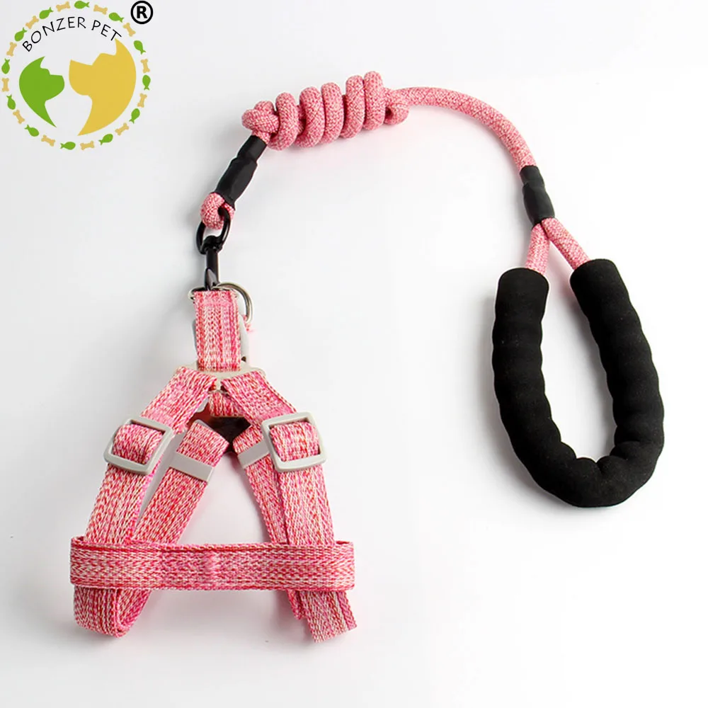 Нейлоновый мягкий поводок для собак Bonzerpet прогулочная жилетка свинцовый ремешок