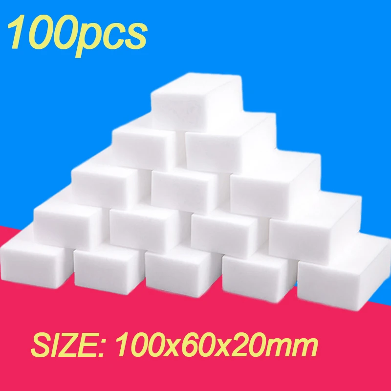 

100 шт., меламиновые губки, 100x60x20 мм