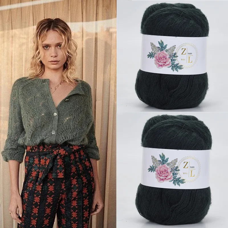 50 г/шар Ангола влюбленные чувства тонкая мохеровая шерстяная пряжа плюшевая