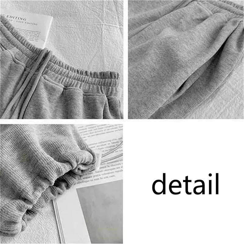 

Casual Pants Full Length Elastic Waist Solid Loose Joggers Harem Pant Flat Thickening All-match Oversized Lady Trousers Stylish