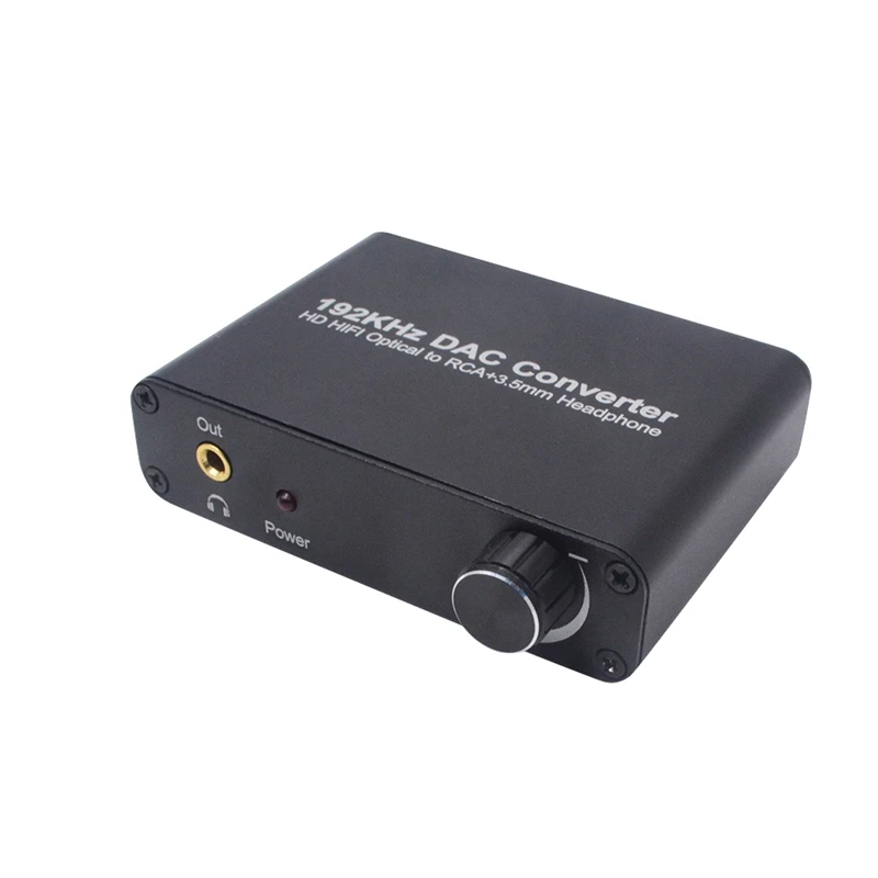 

192KHz Digital to Analog Converter 5.1CH DAC Optical SPDIF Coaxial to RCA with 3.5mm Volume Control Support Dolby AC3