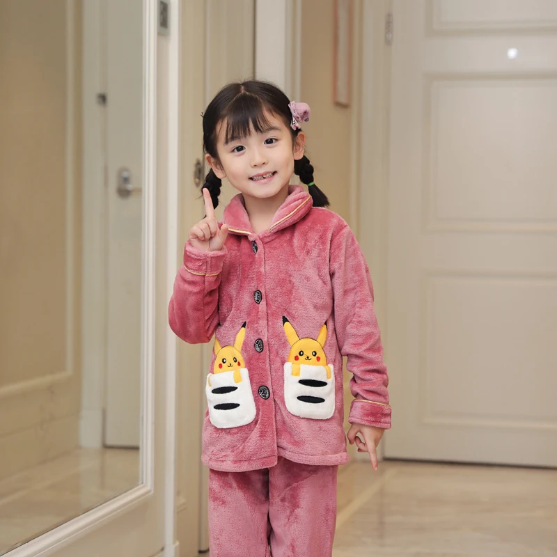 Infantil/детская одежда; зимние пижамные комплекты; утепленная Пижама; Комплект для малышей; повседневная детская фланелевая одежда для сна с отложным воротником; Подростковая Пижама - Цвет: style 6