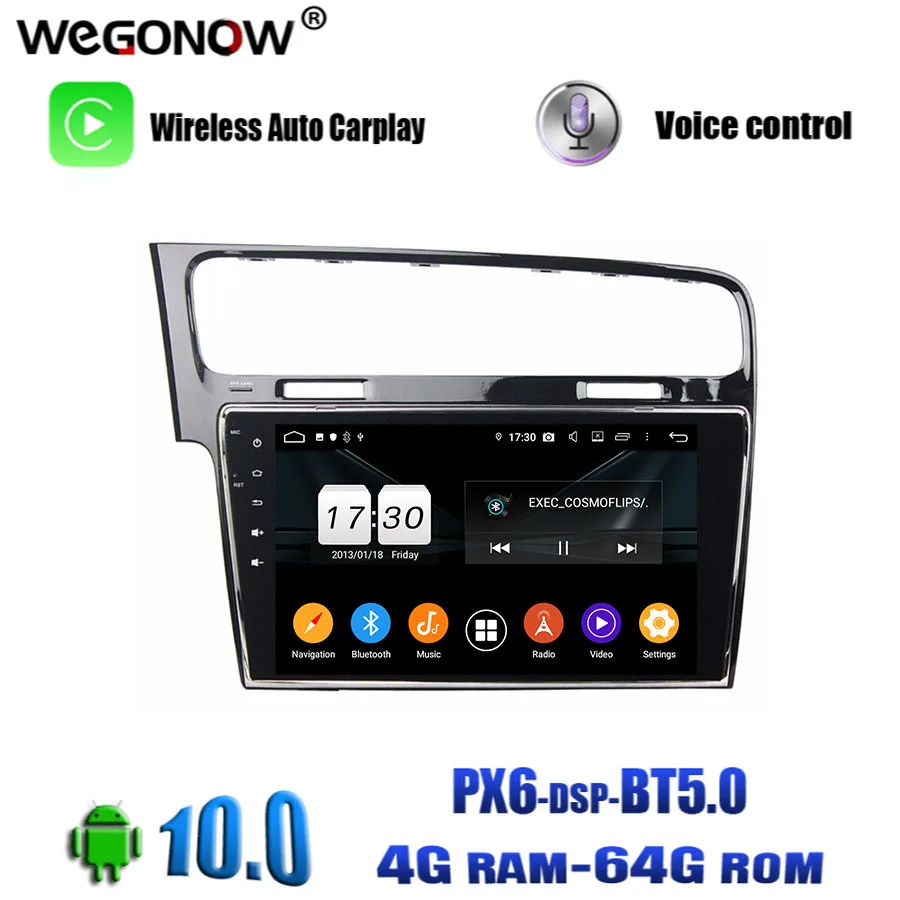 PX6 HD DSP TDA7851 Android 10 0 для VW Golf 7 2013 2015 64 Гб ПЗУ 8 ядер автомобильный DVD плеер GPS навигация