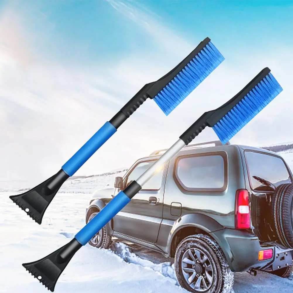 2 в 1 Автомобильный скребок для окна щетка снега и льда Выдвижная Лопата лобовое
