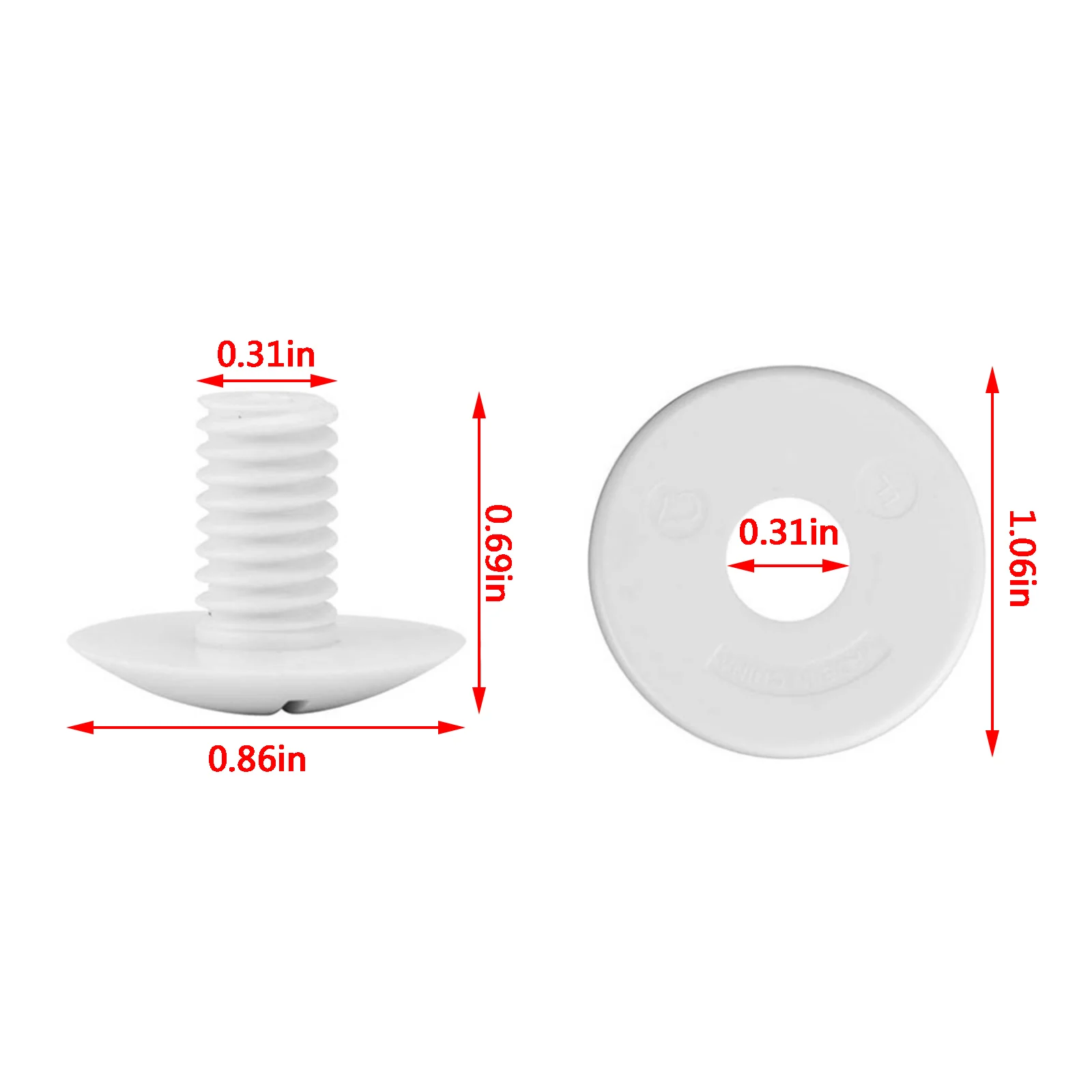 

6 Pieces Plastic Wheel Screws and Washers C55 for Polaris 180/280 Pool Cleaner Accessories Spare Backup Parts