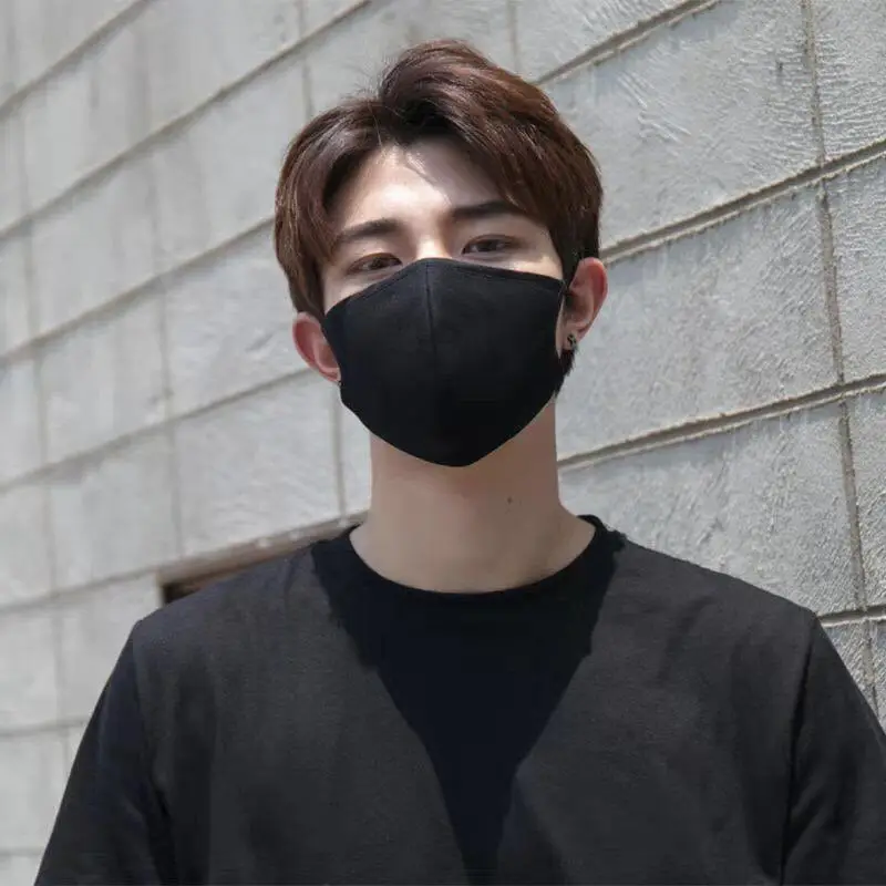 Двухслойная дышащая моющаяся маска из чистого хлопка унисекс для улицы анти