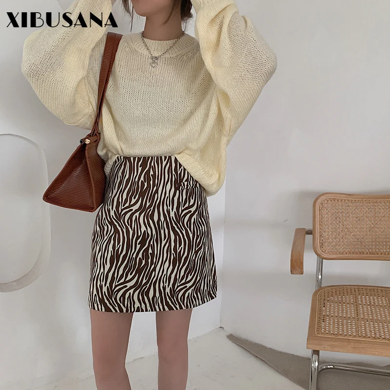 

XIBUSANA Sweater for Women's 2020 Autumn New Apricot O-Neck Solid Loose Straight Pullovers Long Sleeve Knitting Tops Office Lady