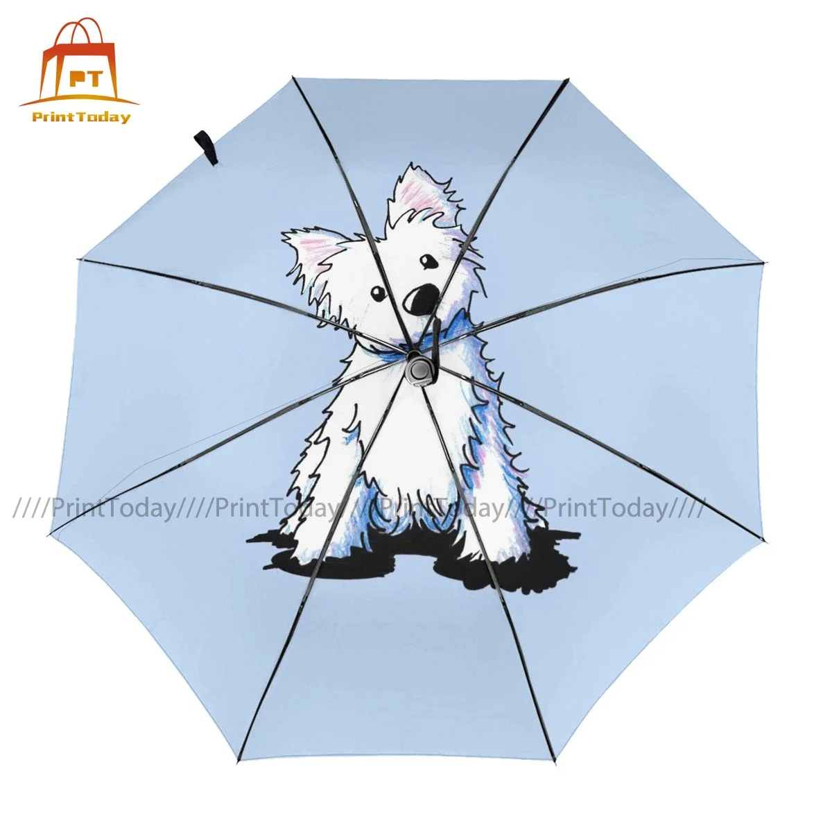 

West Highland White Terrier Umbrella Waterproof Garden Umbrella Cool Automatic Art Folding Umbrella