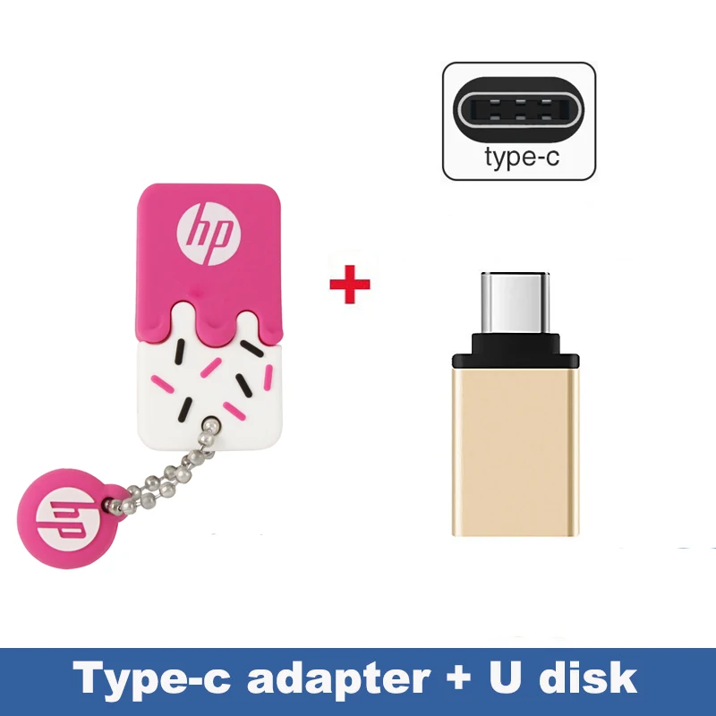 V178 Pink Tpye-c Силиконовый флешка 32 ГБ 16 ГБ 8 ГБ hp V245 USB силиконовый флеш-накопитель флеш-накопитель usb флеш-накопитель водостойкий противоударный пылезащитный флешки - Цвет: V178 Pink Tpye-c