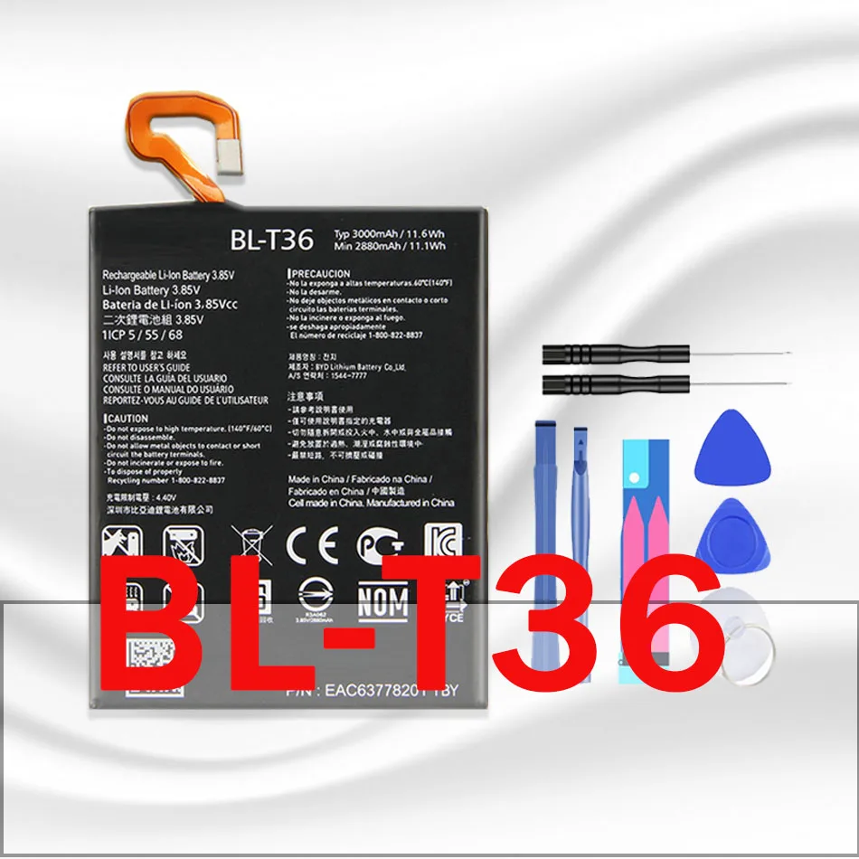 Высокое качество 3000 мАч/11.6Wh 3 85 V BL T36 Замена Батарея для LG K30 X410TK T Mobile сотовый