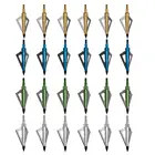 12 шт. охотничьи наконечники для стрельбы из лука 125 зернистые 3 лезвия широкие винтовые наконечники стрелы охотничьи острые винтовые наконечники